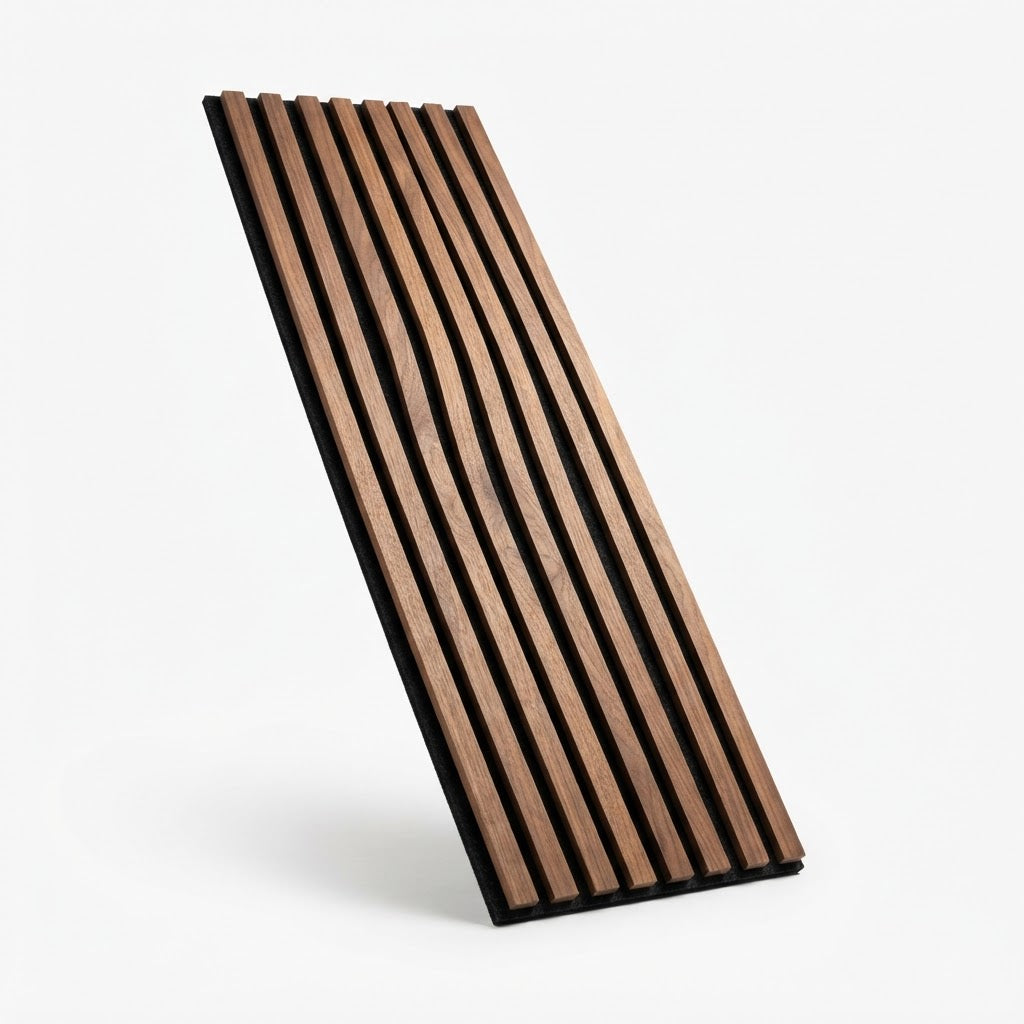 Chelsea XL Walnut Acoustic Wall Panel — 270 × 110 cm